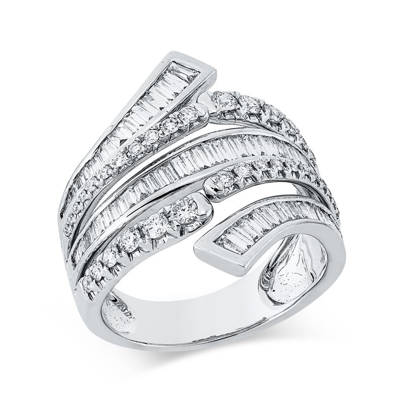 Ring    aus 750/-18 Karat Weißgold mit 98 Diamanten 2