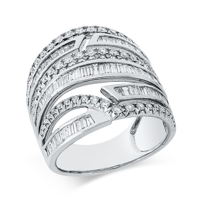 Ring    aus 750/-18 Karat Weißgold mit 145 Diamanten 2