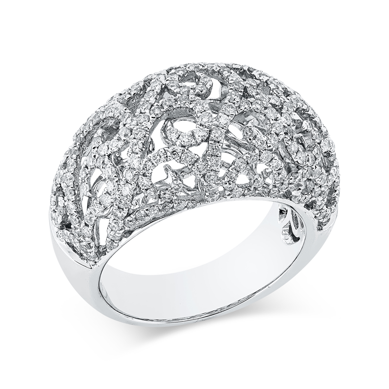 Ring    aus 750/-18 Karat Weißgold mit 249 Diamanten 1