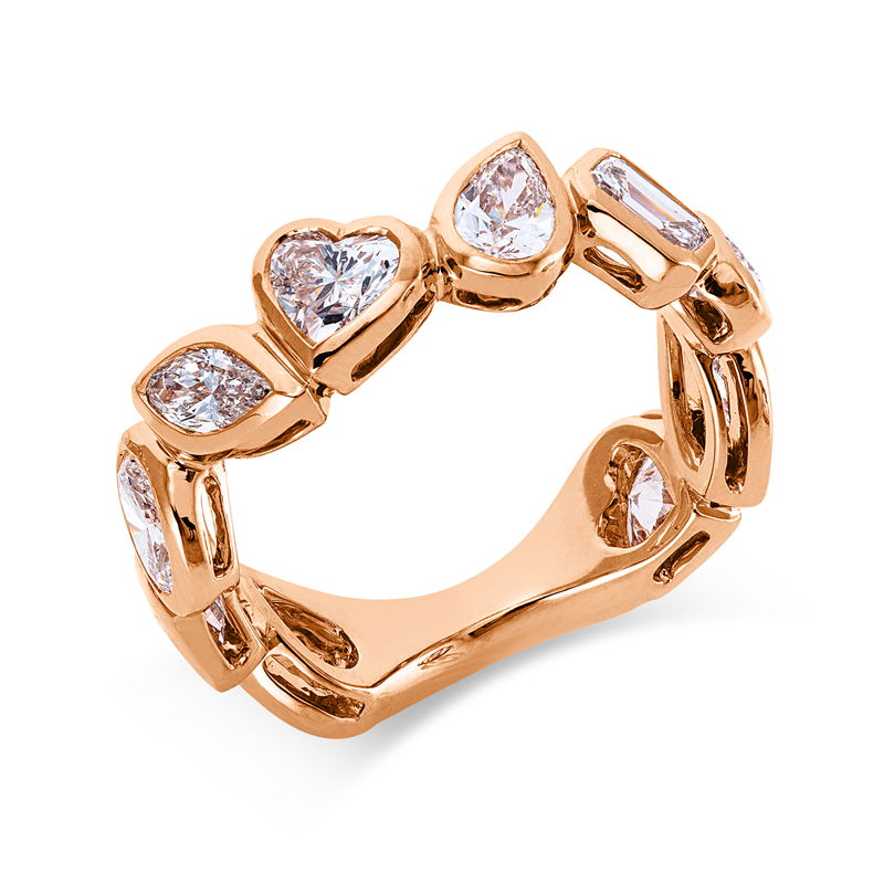 Ring    aus 750/-18 Karat Rotgold mit 10 Diamanten 2