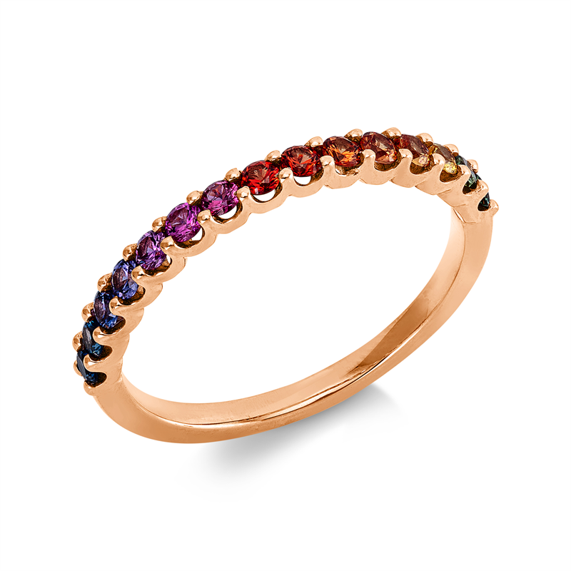 Ring mit Saphir  aus 750/-18 Karat Rotgold  