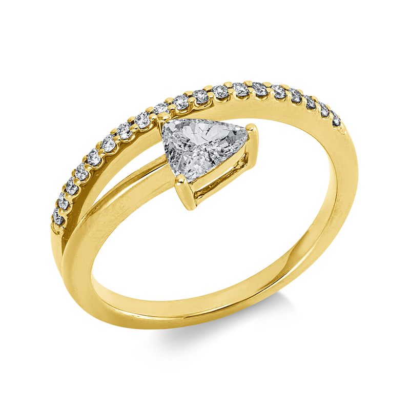 Ring    aus 750/-18 Karat Gelbgold mit 20 Diamanten 0