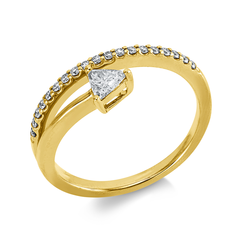 Ring    aus 750/-18 Karat Gelbgold mit 20 Diamanten 0