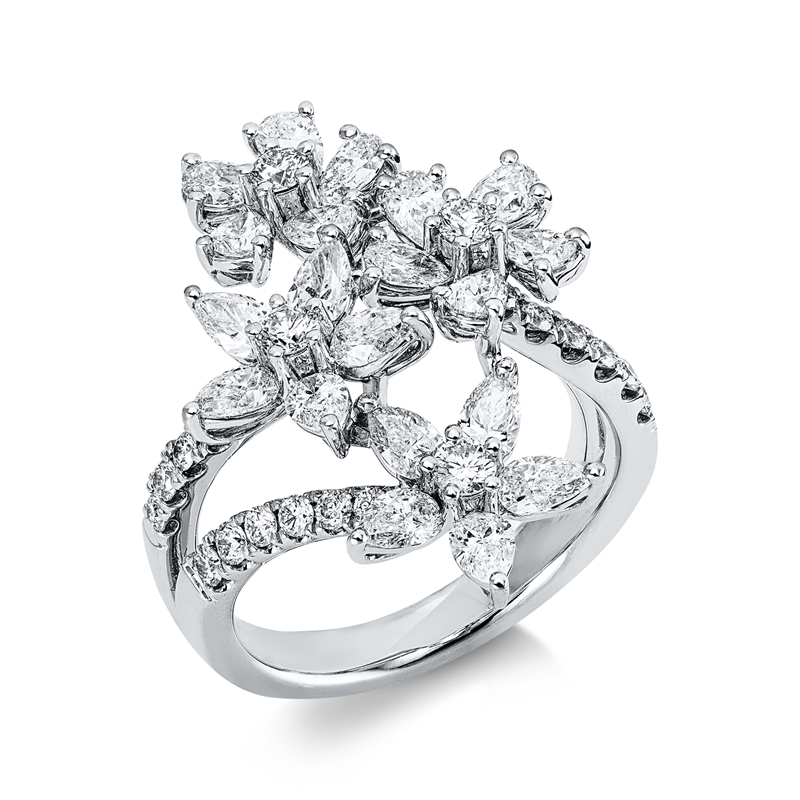 Ring    aus 750/-18 Karat Weißgold mit 48 Diamanten 2