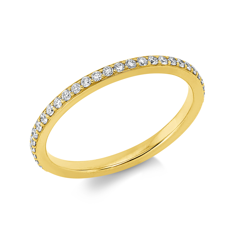 Ring    aus 750/-18 Karat Gelbgold mit 48 Diamanten 0