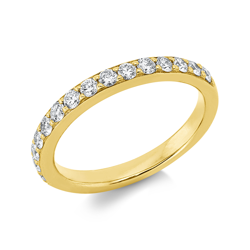 Ring    aus 750/-18 Karat Gelbgold mit 15 Diamanten 0
