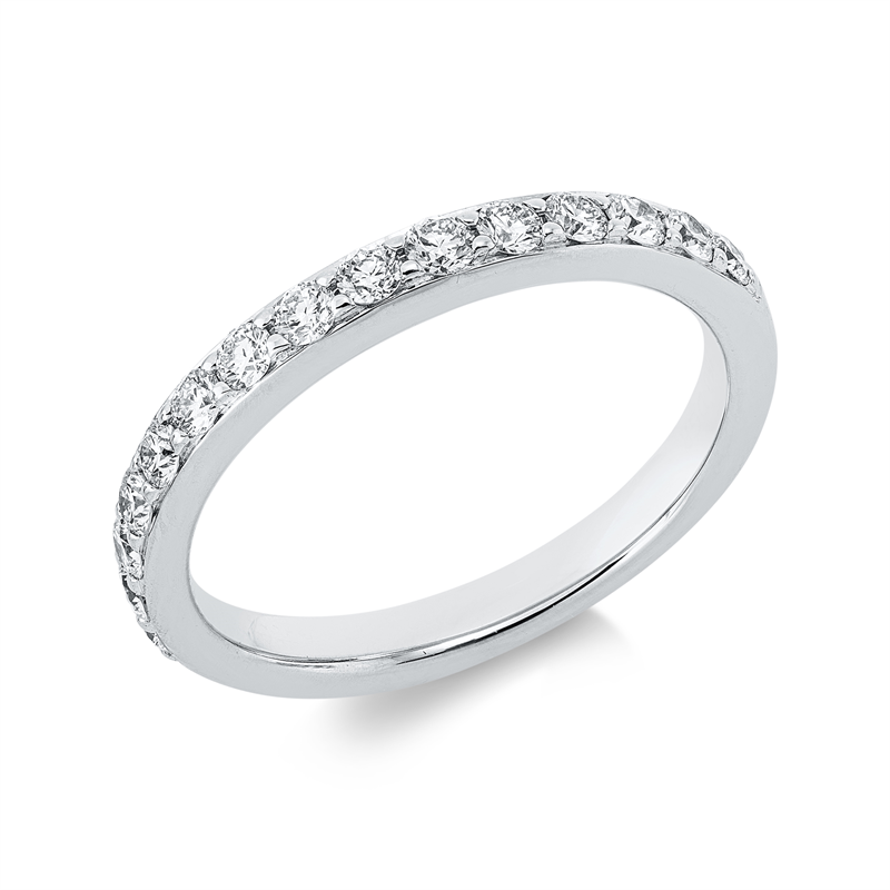 Ring    aus 750/-18 Karat Weißgold mit 15 Diamanten 0
