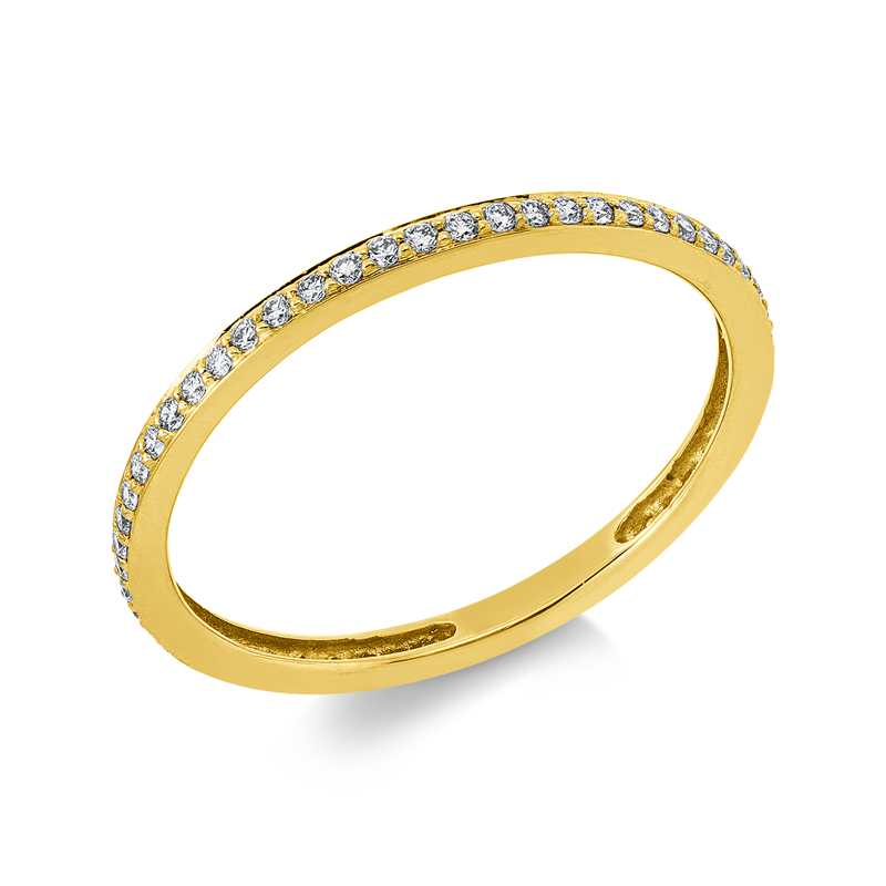 Ring    aus 750/-18 Karat Gelbgold mit 56 Diamanten 0