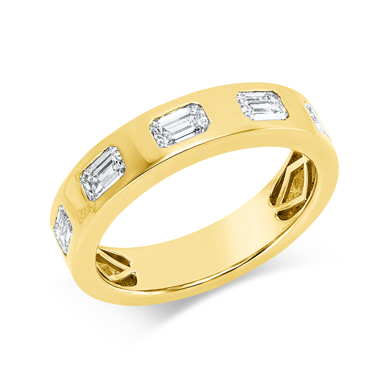 Ring    aus 750/-18 Karat Gelbgold mit 5 Diamanten 0