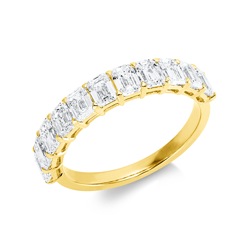 Ring    aus 750/-18 Karat Gelbgold mit 11 Diamanten 1