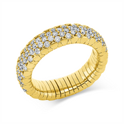 Ring    aus 750/-18 Karat Gelbgold mit 125 Diamanten 1