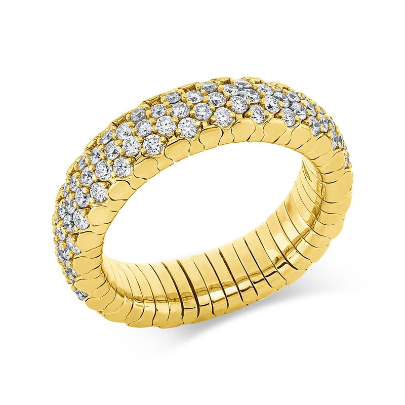 Ring    aus 750/-18 Karat Gelbgold mit 125 Diamanten 1