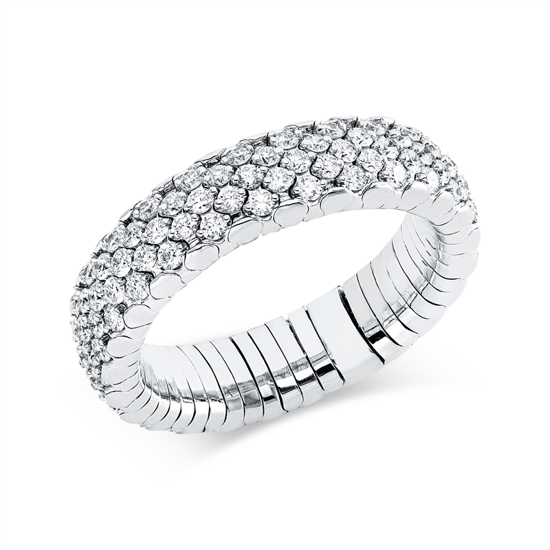 Ring    aus 750/-18 Karat Weißgold mit 125 Diamanten 1