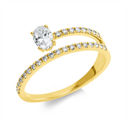 Ring    aus 750/-18 Karat Gelbgold mit 28 Diamanten 0
