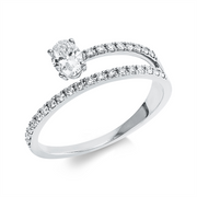 Ring    aus 750/-18 Karat Weißgold mit 28 Diamanten 0