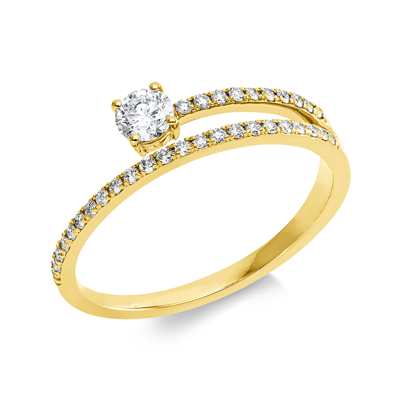 Ring    aus 750/-18 Karat Gelbgold mit 34 Diamanten 0