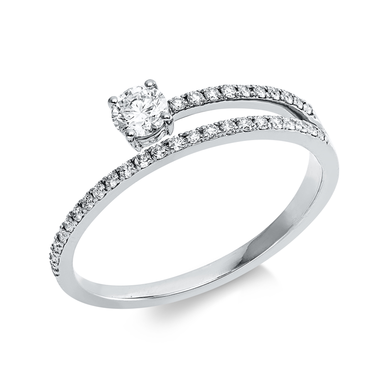Ring    aus 750/-18 Karat Weißgold mit 34 Diamanten 0