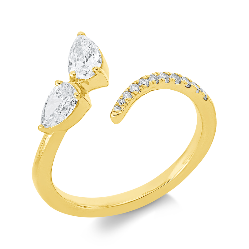 Ring    aus 750/-18 Karat Gelbgold mit 13 Diamanten 0