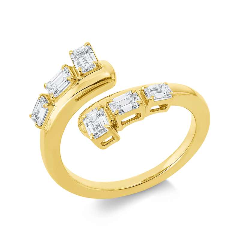 Ring    aus 750/-18 Karat Gelbgold mit 6 Diamanten 1