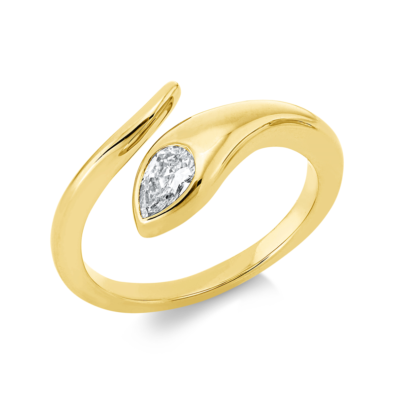 Ring    aus 750/-18 Karat Gelbgold mit 1 Diamant 0