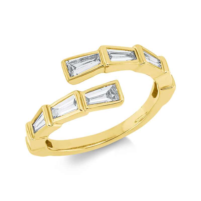 Ring    aus 750/-18 Karat Gelbgold mit 6 Diamanten 0
