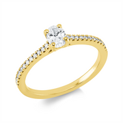 Ring    aus 750/-18 Karat Gelbgold mit 25 Diamanten 0