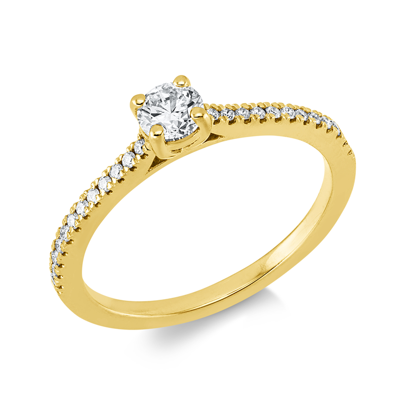 Ring    aus 750/-18 Karat Gelbgold mit 25 Diamanten 0