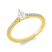 Ring    aus 750/-18 Karat Gelbgold mit 25 Diamanten 0