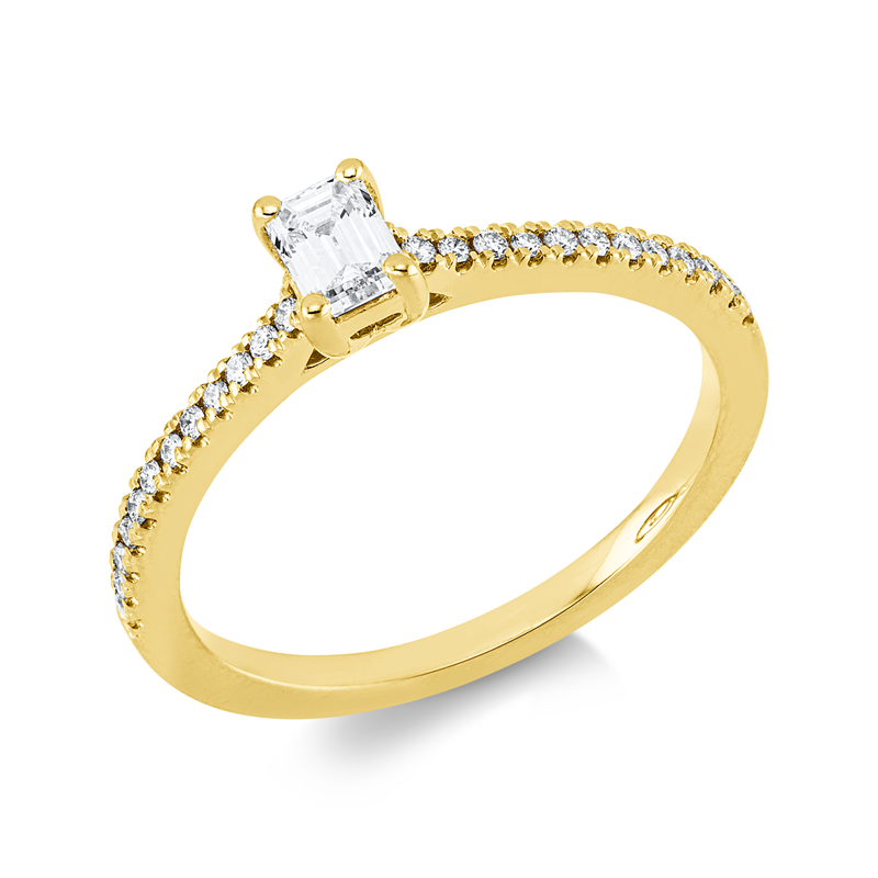 Ring    aus 750/-18 Karat Gelbgold mit 25 Diamanten 0