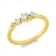 Ring    aus 750/-18 Karat Gelbgold mit 5 Diamanten 0