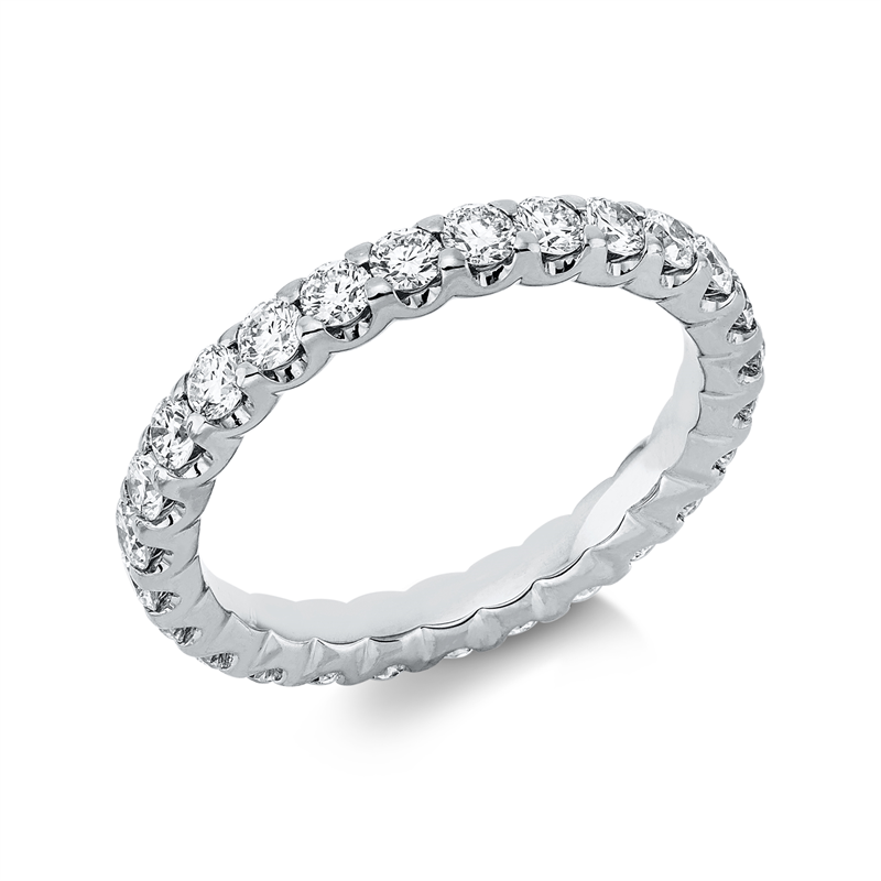 Ring    aus 750/-18 Karat Weißgold mit 27 Diamanten 1