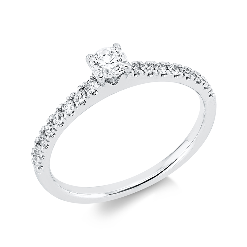 Ring    aus 750/-18 Karat Weißgold mit 17 Diamanten 0
