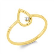 Ring    aus 750/-18 Karat Gelbgold mit 1 Diamant 0