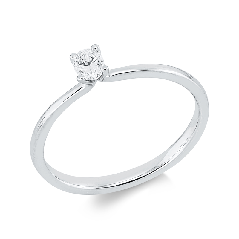 Ring    aus 750/-18 Karat Weißgold mit 1 Diamant 0