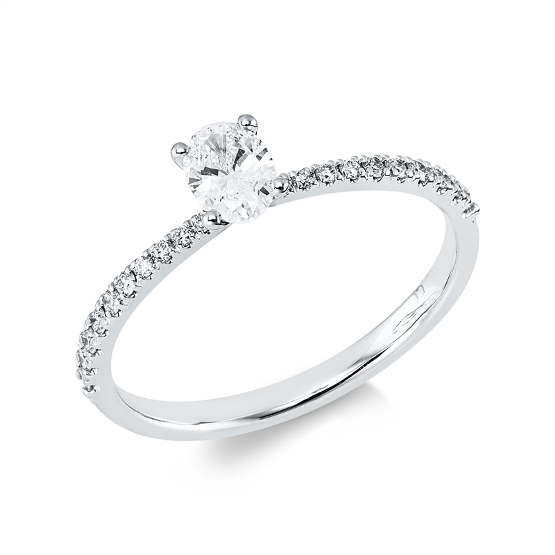 Ring    aus 750/-18 Karat Weißgold mit 21 Diamanten 0