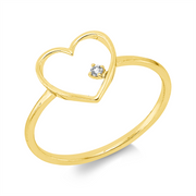 Ring    aus 750/-18 Karat Gelbgold mit 1 Diamant 0