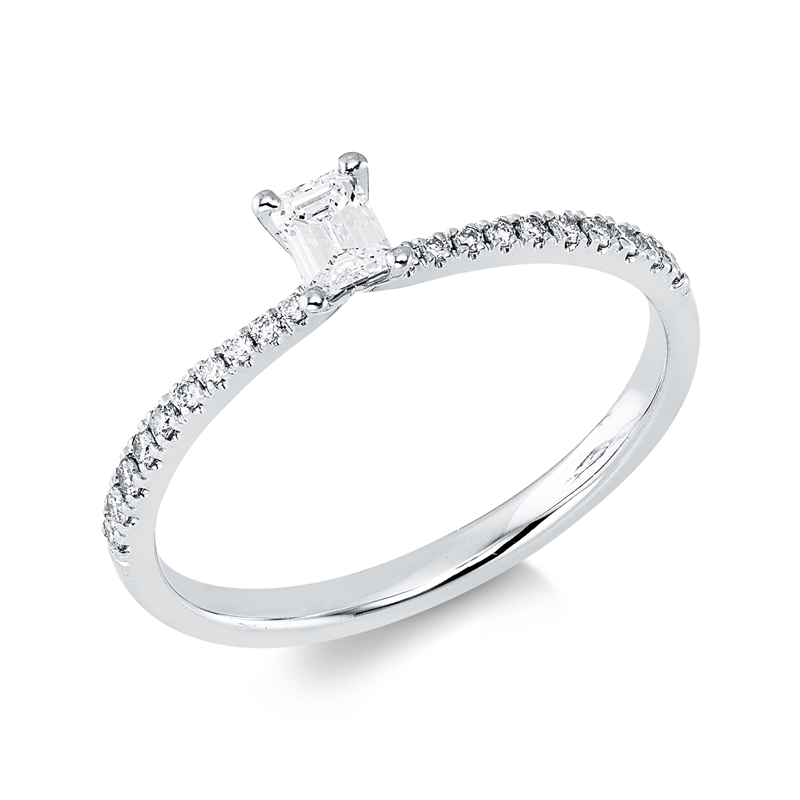Ring    aus 750/-18 Karat Weißgold mit 21 Diamanten 0