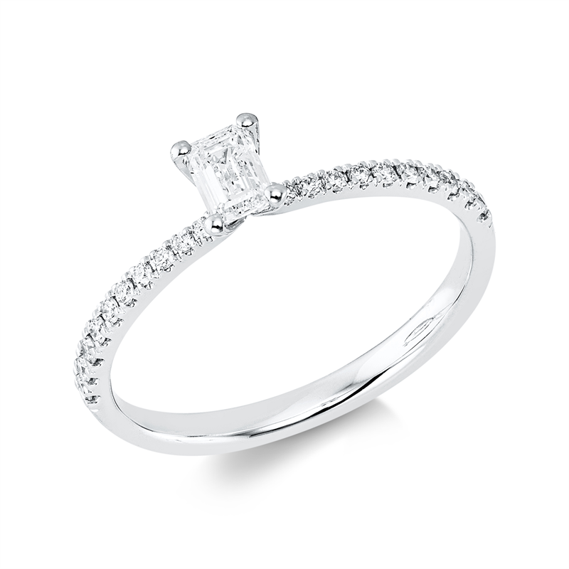 Ring    aus 750/-18 Karat Weißgold mit 21 Diamanten 0