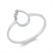 Ring    aus 750/-18 Karat Weißgold mit 4 Diamanten 0