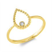 Ring    aus 750/-18 Karat Gelbgold mit 1 Diamant 0