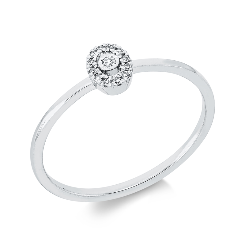 Ring    aus 750/-18 Karat Weißgold mit 13 Diamanten 0