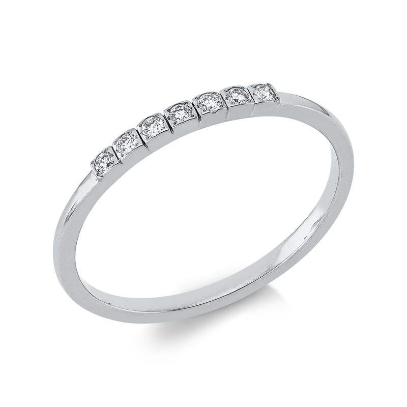 Ring    aus 750/-18 Karat Weißgold mit 7 Diamanten 0