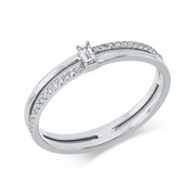 Ring    aus 750/-18 Karat Weißgold mit 29 Diamanten 0