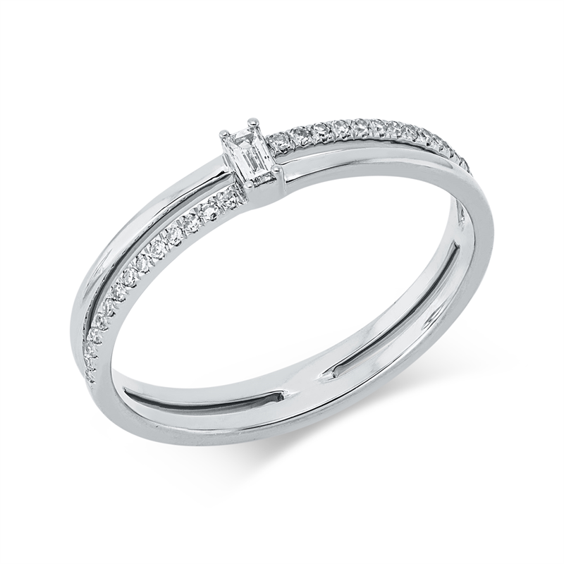 Ring    aus 750/-18 Karat Weißgold mit 29 Diamanten 0
