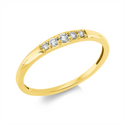 Ring    aus 750/-18 Karat Gelbgold mit 5 Diamanten 0
