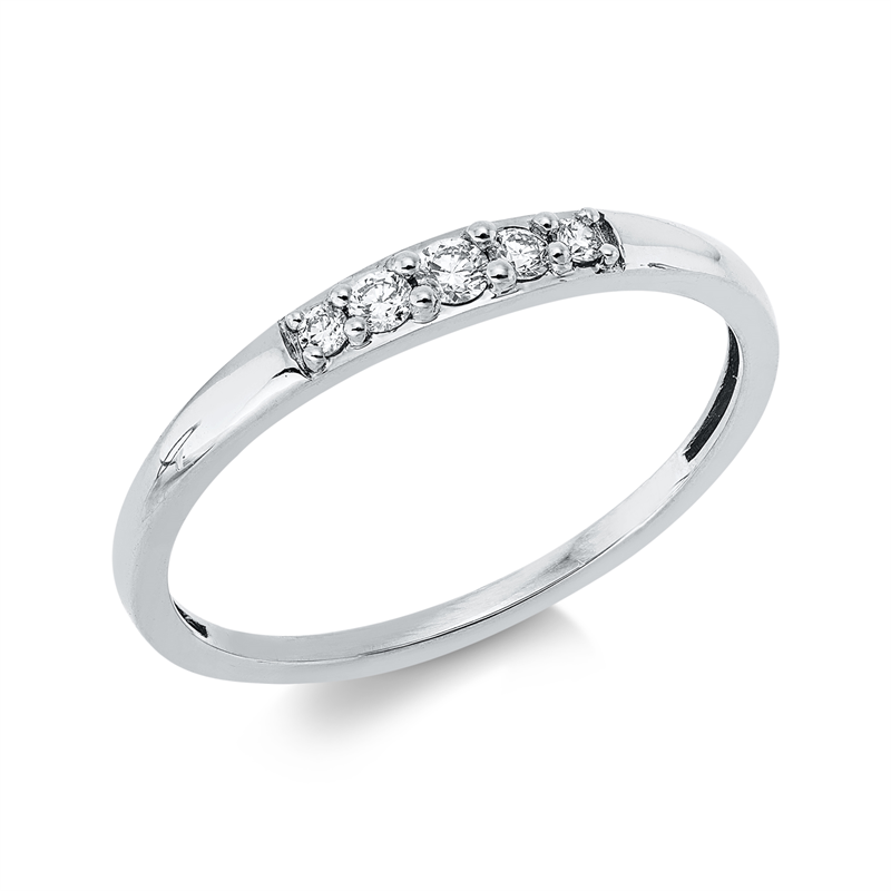 Ring    aus 750/-18 Karat Weißgold mit 5 Diamanten 0