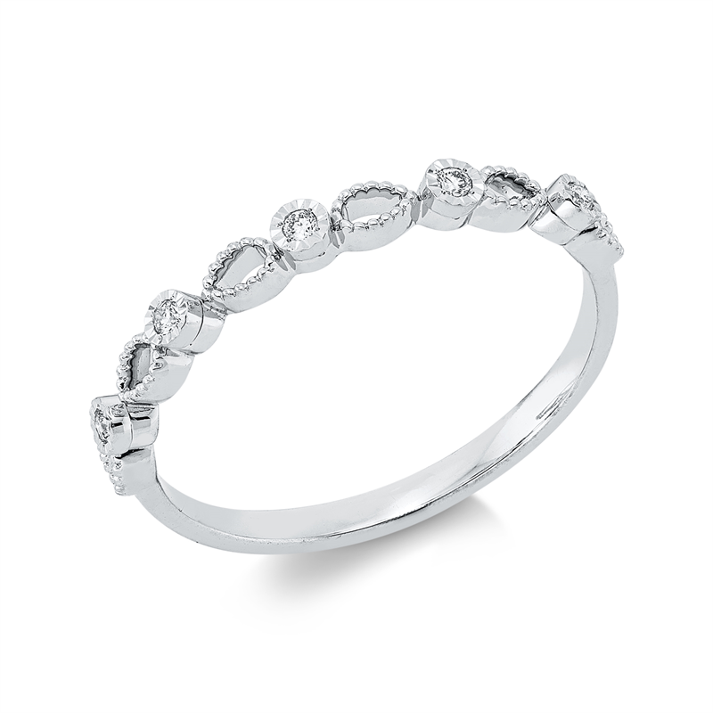 Ring    aus 750/-18 Karat Weißgold mit 5 Diamanten 0