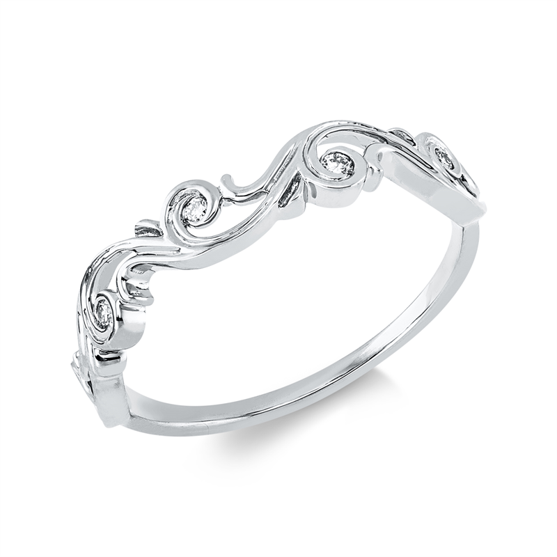Ring    aus 750/-18 Karat Weißgold mit 5 Diamanten 0