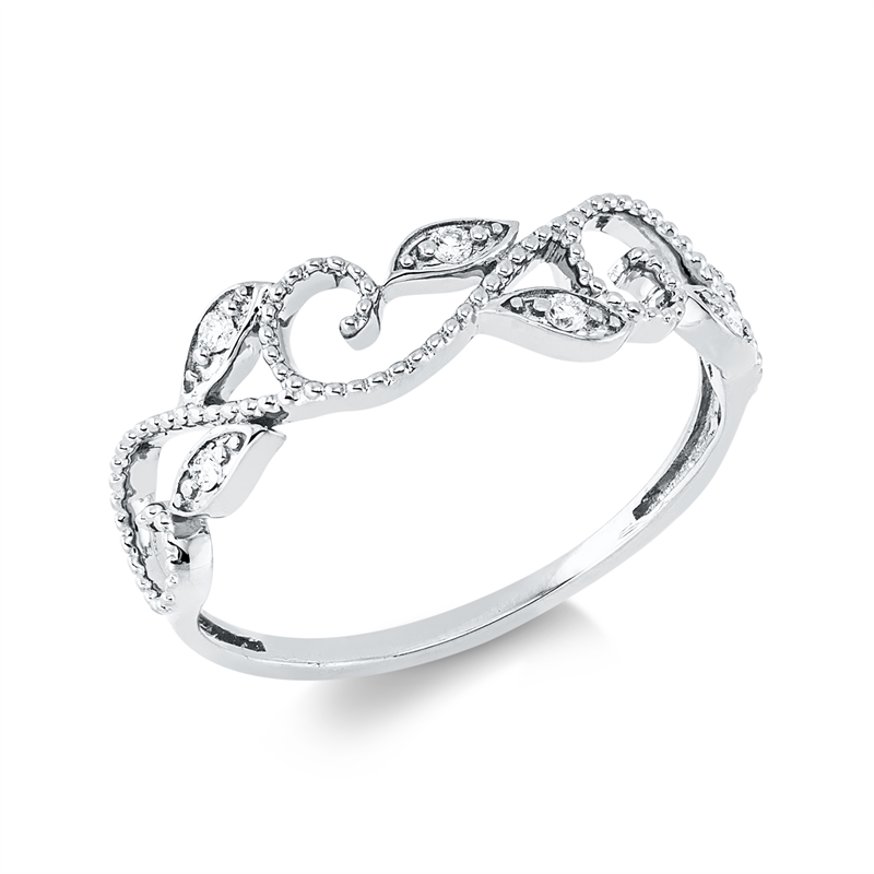 Ring    aus 750/-18 Karat Weißgold mit 6 Diamanten 0