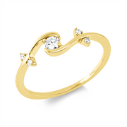 Ring    aus 750/-18 Karat Gelbgold mit 5 Diamanten 0